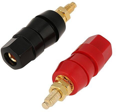 4 Stücke Bananenbuchse Test Sonde Audio Lautsprecher Terminal Binding Post Bananenstecker Jack Buchse Adapter Stecker 4mm Panelmontage Schwarz Und Rot