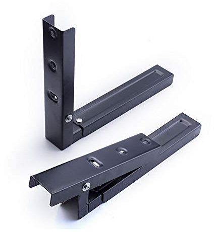Homwel Soporte de acero inoxidable para microondas, soporte de pared para horno, carga de 100 libras, marco de pared telescópico para horno microondas