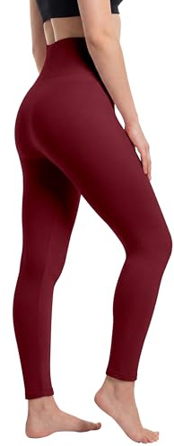 Love My Fashions® Womens Super Soft High Waisted Elasticated Warm Thick Fleece Lined Seamless Full Length Leggings Wine
