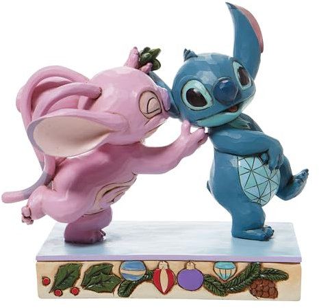 Disney Traditions Stitch & Angel With Mistletoe Figurine