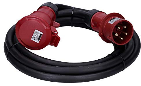 Voxura CEE-Kabel Verlängerungskabel Starkstromkabel 5-polig 400V H07RN-F 5G 6 32/5 32A IP44 Starkstrom 5m
