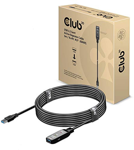 Club 3D USB 3.2 Gen1 aktives Verlängerungskabel 5 Meter St./B. 28AWG
