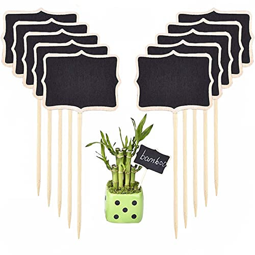 20 pcs Pflanzenschilder Mini Tafel, Holz Kräuterschilder, Mini Holz Pflanzenstecker, für Haus Pflanze Gemüse Garten Balkon Kräutergarten Deko (6 * 18 cm)