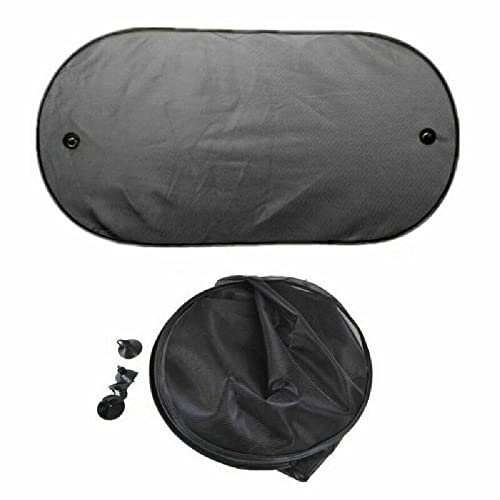 Riloer Faltbares Auto Heckscheiben Sonnenschutz, Universal Car Innenräume Sonnenschattenabdeckung Visierschutz für Kinder Haustier Baby, 50x100 cm Schwarz