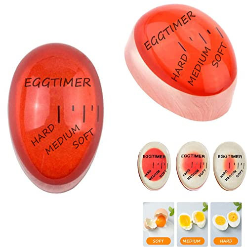 2 Uds Eggtimer,Huevos Cambiar Color de Huevos Temporizados,Seguro No tóxico y Durable,Temporizador de Huevos Cocidos Para El Desayuno