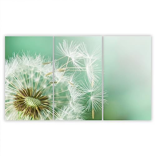 SMTDeco Protection plaque de cuisson, vitrocéramique, verre trempé, pour cuisinières électrique, à induction,planche à découper 3 x 30x52 cm Lot de 3 motif Fleurs Vert