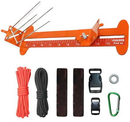 Jomewory Paracord Armband Jig Kit, Bracelet Maker Mit Fallschirmschnur-Verstellbares Kit Aus Edelstahl-Paracord Braiding Weaving Kit- (Zufällige Seilfarbe), 35 × 10 5,5 cm