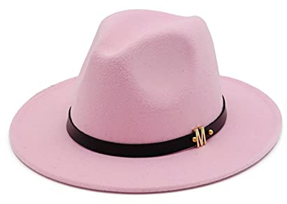 Fengyan Hüte 60 cm breite Krempe, Jazzhut im britischen Stil, für Herren und Damen, Wollfilz, Trilby, Party, Panama, Fedora-Hut, 3, 6 7/8-7 1/8