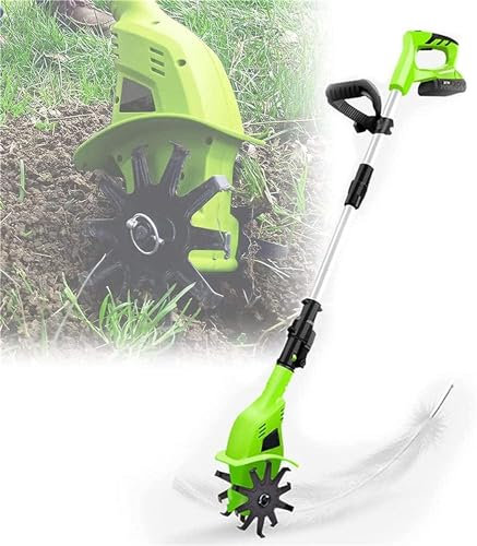Kanduo JSY Escarificadores Rototiller eléctrico de Mano inalámbrico, Herramienta de jardinería con Mango Ajustable for huertos Vegetales Cultivadores rotativos, Jardines, Campos, ka-3456
