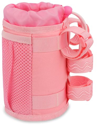Janety Porte-bouteille pour vélo, avec poche en filet sans vis, support stable pour VTT, pliant, vélos de course et ville, fauteuils roulants (sans bandoulière)