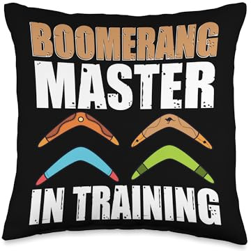 Boomerang Thrown Axis Airfoil Thrower Curved Stick Sport Throw Pillow