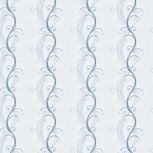 Pack of 5 Dolls House Miniature Pale Blue Elegant Swirls Wallpaper