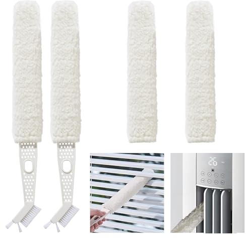 2 Pack Mini Split Cleaning Kit,Air Conditioner Cleaner Set,Under Appliance Cleaning Tool，with 2 Reusable and Washable Microfiber Cloths,for Air Conditioning, Home Appliance