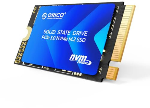 ORICO 256GB M.2 2242 NVMe SSD, PCIe 3.0 3200MB/s Lesen & 1200MB/s Schreiben, TLC NAND M2 SSD mit Kühlkörper aus Kupfer für Laptops, Mini-PCs, IoT-Geräte und Externe DIY-Laufwerke - J10-2242