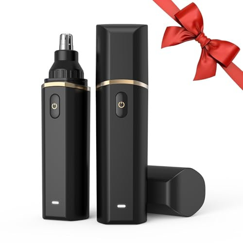 Roleader Mini Cortapelos Nariz Profesional Indoloro, Trimmer Recargable USB, Eléctrico Para Hombre y Mujer, Portátil y Fácil de Limpiar (Negro, 1pc)