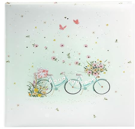 goldbuch 08 042 Floral Tandem Album photo de mariage avec 60 pages blanches et intercalaires en papier cristal Motif tandem floral Env. 30 x 31 x 4 cm