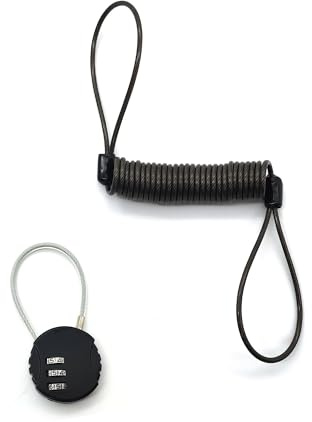 LIANCHEN 1 st stöldskyddsrep stålrep ögla cykel hållfast lina säkerhetskabellås cykel slingkabel rostfritt stål sport för resväska cyklar handväskor (svart 2)