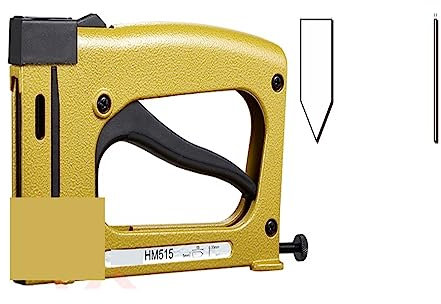Elektrotacker, Pneumatische Nagelpistole Lufthefter Bilderrahmenpistole Nagler Manuelle Tackerpistole P515 HM515 V1015 Pneumatische Nagelwinkelpistole für Holz, Folie, Stoff, Möbel(HM515)