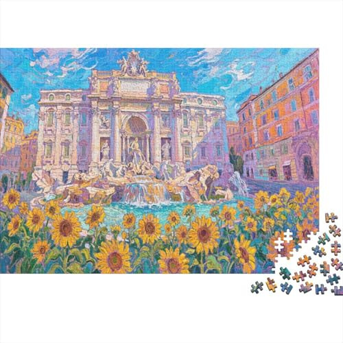 Fontana Di Trevi Puzzle De 1000, Roma Regalos, Juguete EduGatoivo, Decoración del Hogar, para Niños Mayores De 12 Años 1000pcs (75x50cm)