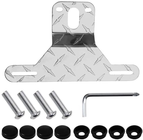 LEONTOOL Trailer Support de Plaque d’Immatriculation Frame, Support de Plaque d’immatriculation arrière Robuste en Aluminium pour camions, remorques, Camping-Cars et Bateaux