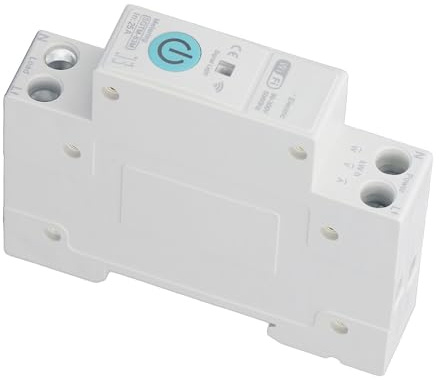 Jectse Interruttore Intelligente con Misurazione, Interruttore Wifi per Uso Domestico, Controllo Vocale, Controllo LAN (25A)