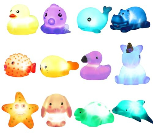 Leuchtendes Badespielzeug für Babys, 12er Pack Sensory Toys