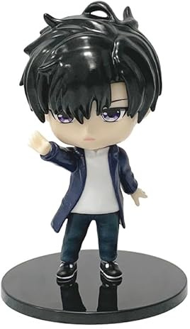 REOZIGN Jinwoo Sung Figure, Shadow King Big Head Jinwoo Sung Anime Figures 18cm / 7.1inch Handmade Model Game Collection pour Les Fans D'anime Cadeau