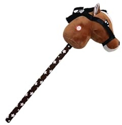 kesurpae Plüsch Steckenpferd Reitspielzeug mit interaktiven Funktionen fördert den Gleichgewichtssinn von Kindern – EIN tolles Geschenk zum Geburtstag! , Dunkelbraun schwarz , 70 x 20 cm