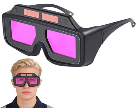 Manolyee Lunettes de soudage à obscurcissement automatique - Protection UV teinte réglable enveloppante,Protection oculaire pour soudage | Pour hommes et femmes, travail du métal, brasage, au