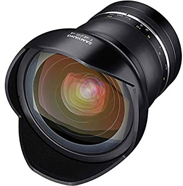 Samyang SYXP14-C XP 14 mm f/2.4 High Speed Weitwinkelobjektiv für Canon EF mit integriertem AE-Chip, Schwarz