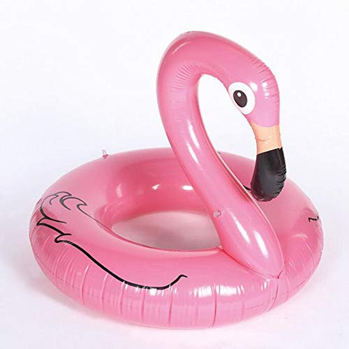 Salvagente con fenicottero, 120 cm di diametro, materasso gonfiabile, materasso ad aria, lettino da piscina, lounge, rosa