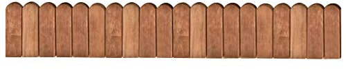 Festnight Beeteinfassung Rasenkante Beeteinfassung Beetumrandung Rasenkante Gartenpalisade Beetzaun Braun 120 cm Imprägniertes Kiefernholz