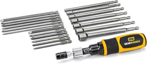 GearWrench 89620 1/4 Pollici Set di Cacciaviti Dinamometrici con Coppia, 20 Pezzi