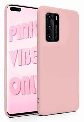 MyGadget Funda para Huawei P40 Pro en Silicona TPU - Resistente Carcasa Antichoque Flexible & Ultra Protectora - Friendly Pocket Case Duradera - Rosa