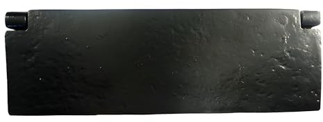 UAP Cast Iron Internal Letterplate Catcher Black Traditional Mail Slot with 180 Degree Opening