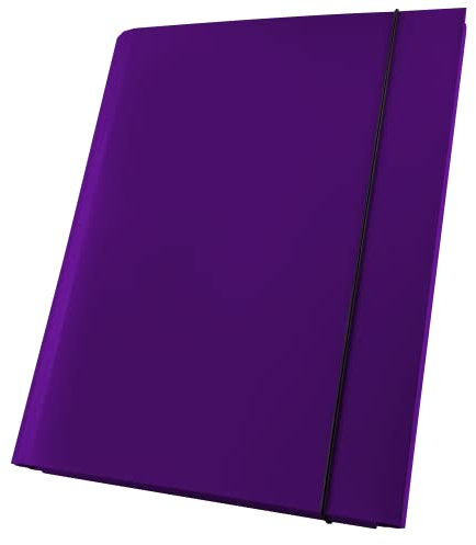 Netuno 1x cartellina portadocumenti viola formato A4 dorso 40 mm con elastico cartella porta documenti cartone polypropylene