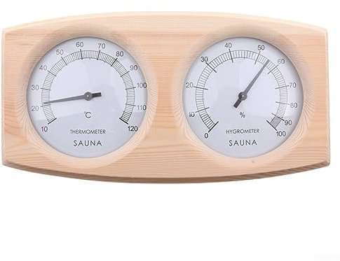 Sauna Thermometer, 2-in-1 Holz Genaue Wand Montiert Thermometer Hygrometer Temperaturmonitor Pool Sauna Werkzeuge Zubehör