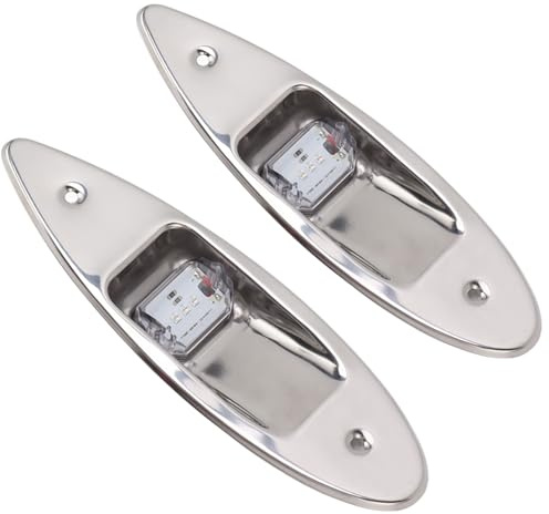 Bootsnavigationslichter, Gut Sichtbares Rotes und Grünes LED-Buglicht mit 120° Abstrahlwinkel, IP67 Wasserdichtes Marinenavigationslicht, Geeignet für Fischerboote,