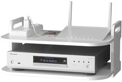 Kabelmanagement Box Drahtloses WLAN-Router-Regal, Aufbewahrungsbox, umweltfreundlich, wasserdicht, WLAN-Rack, for Aufhängen an der Wand, Stanzblock-Regal Kabelbox (Color : 19cm)