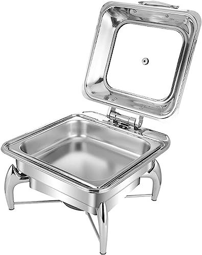 Buffet-Servierer zum Erhitzen von Speisen – Tisch-Buffet-Heizgeräte, Buffet-Tabletts mit Deckel, Portionskontrolltabletts, Servierwagen-Lebensmittel-Heizgeräte, Portionstabletts, Massive Stahldeckel
