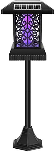 CRBUDY Lámpara Solar para Matar Mosquitos, lámpara antimosquitos eléctrica Recargable antimosquitos con Panel Solar, lámpara USB usada para Exteriores e Interiores