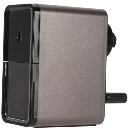 Skizzen-Bleistiftspitzer, Effizienter, Hochwertiger Handkurbel-Bleistiftspitzer mit Spiralklinge Zum Skizzieren von Bleistiften und Kohlestiften (BLACK)