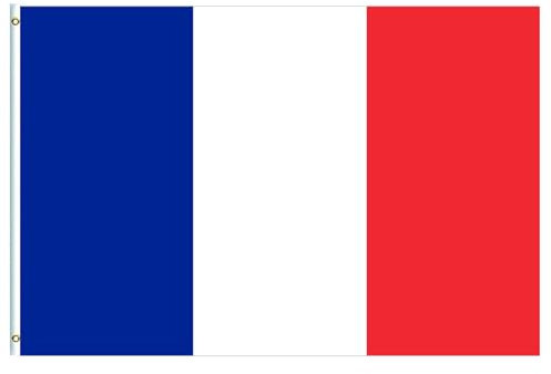 Großes Frankreich-Flaggen-Banner, doppelseitig, mit Messingösen, lebendige Farben und UV-beständig, französische Nationalflagge für 2024 Oly Dekorationen, Garten, Straße, Party, Dekoration,