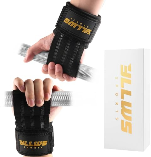 Profi Zughilfen Kraftraining, Powerlifting, Kreuzheben Gurte, Gym, Crossfit, Fitness, Lifting Straps für Frauen, Männer, Perfekt für Bodybuilding, Kreuzheben, Neopren-Polsterung und Baumwolle Schwarz