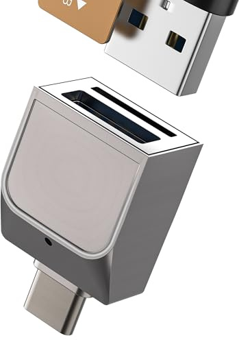 Adaptador USB C a USB Micro SD Lector de tarjetas (2 en 1) para iPhone 16 15 Pro Card Reader Compatible con Samsung para Apple Memorias Externas Flash compacto OTG TF Tipo C Accesorios de ordenador