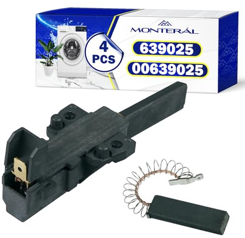 2 Stück Kohlebürste mit Halter und 2 Stück Kohlebürste ohne Halter für Waschmaschine mit dem Originalcode 639025 00639025 für Bosch für Siеmens - MONTERAL