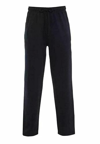 Beach Stone® Pantalon de jogging pour homme - Pantalon de survêtement décontracté en polaire - Bas ouvert - Joggeurs - Poches zippées - Ourlet ouvert élastique - Pantalon de jogging classique