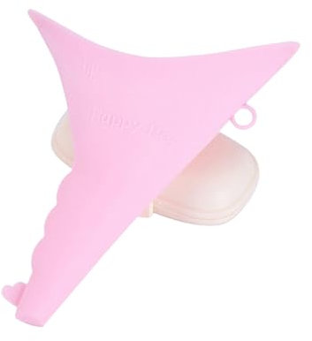 YJFY Urinella para mujeres de pie para mujer, orinal reutilizable para mujeres, orinal para mujer, embudo plegable con caja de almacenamiento para senderismo al aire libre (rosa)