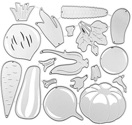 XFUYI Metall-Stanzformen Gemüse Schablone Scrapbooking Album Stempel Papier Prägung Karbonstahl