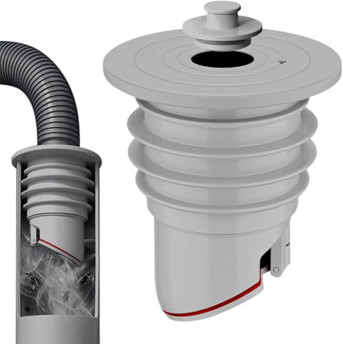 Bosmsaslad Tubo Desague Lavadora, 35-40 mm Sello de Tubería Drenaje de Lavadora con Tapa Sellado Silicona, Tubo Sellado Desodorante, Desodorante Prevención Fugas y Olores